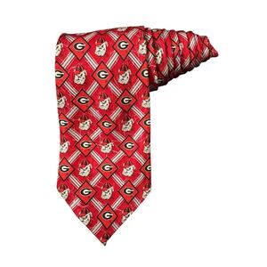 Eagle Wings University Of Georgia Bulldogs College Novelty Necktie 100% Silk